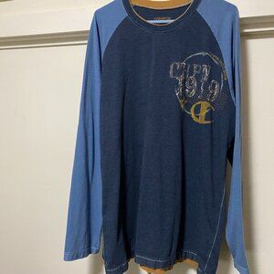 Champion, long sleeve, navy, genuine Champion products jersey, size XXL